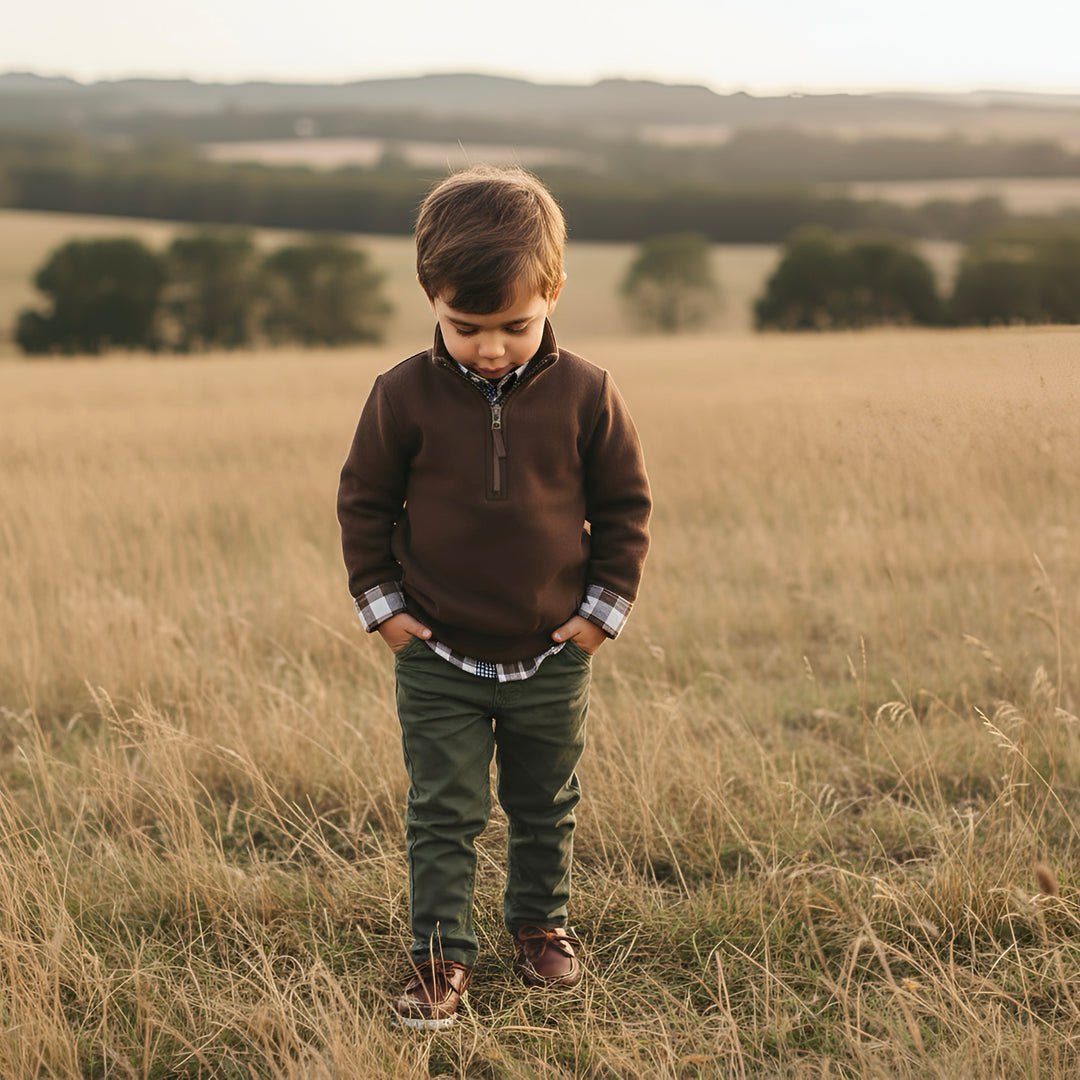 Boys Harry Jumper - Dark Chestnut