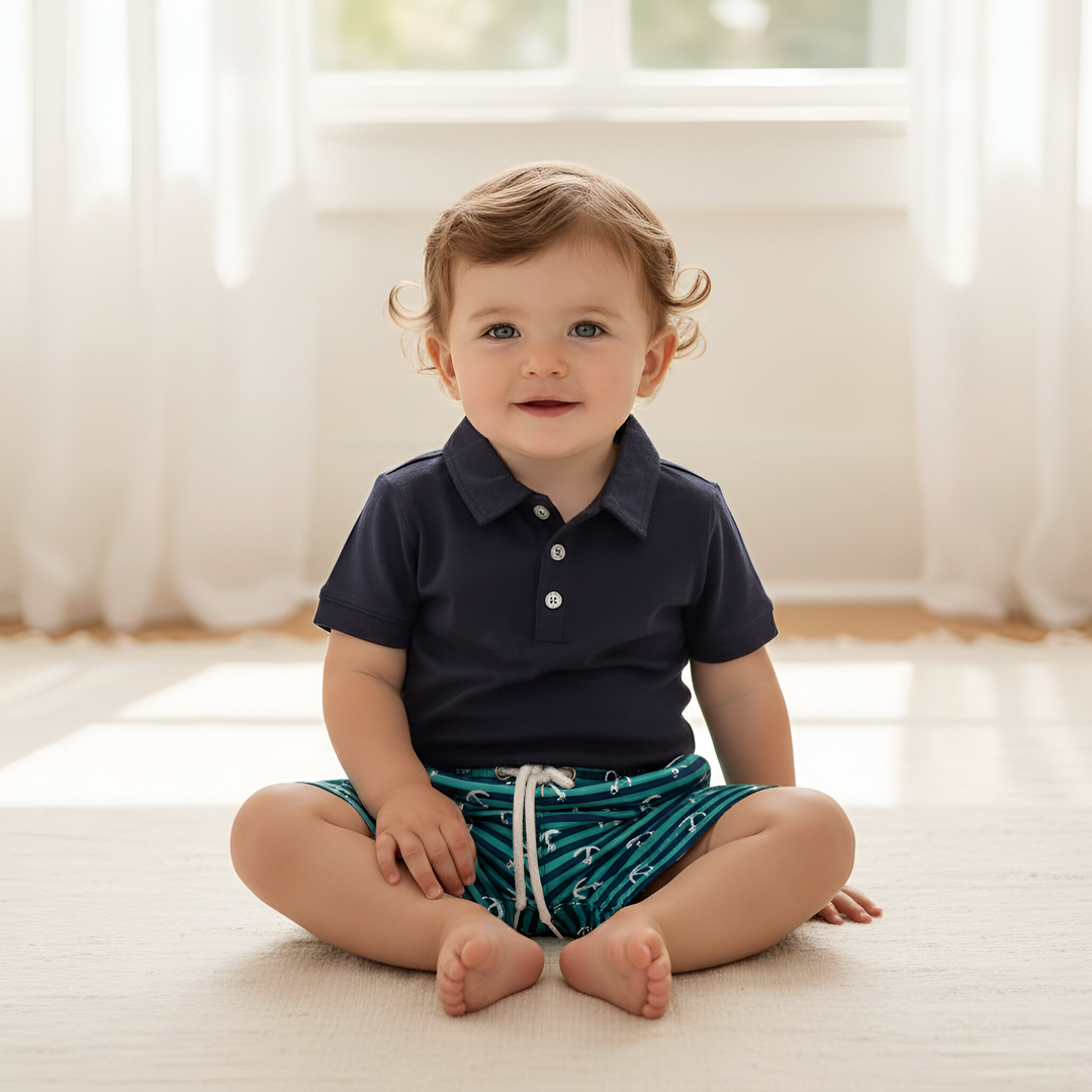 Baby Boys Sonny Short - Coastal Anchors 26