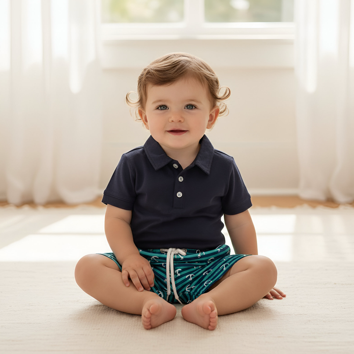 Baby Boys Sonny Short - Coastal Anchors 26