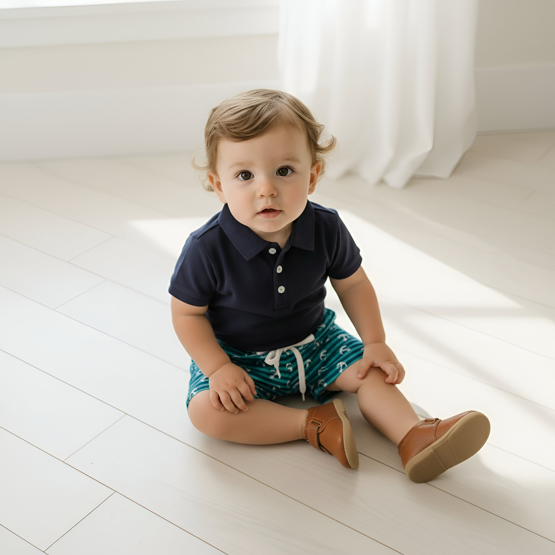 Baby Boys Sonny Short - Coastal Anchors 26