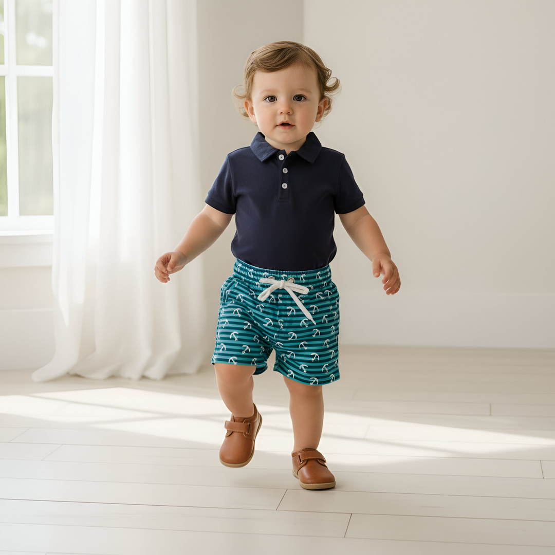 Baby Boys Sonny Short - Coastal Anchors 26