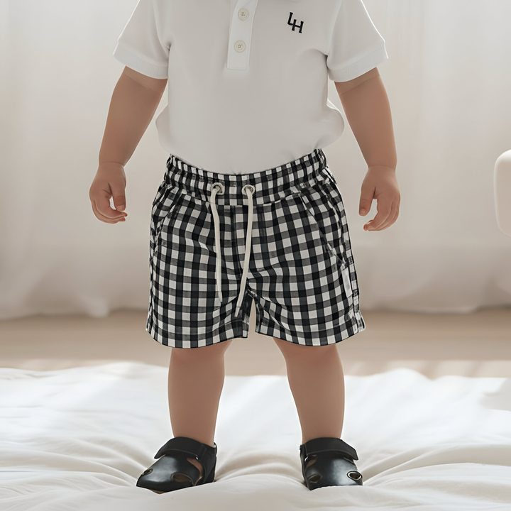 Baby Boys Sonny Short - Navy Check 26