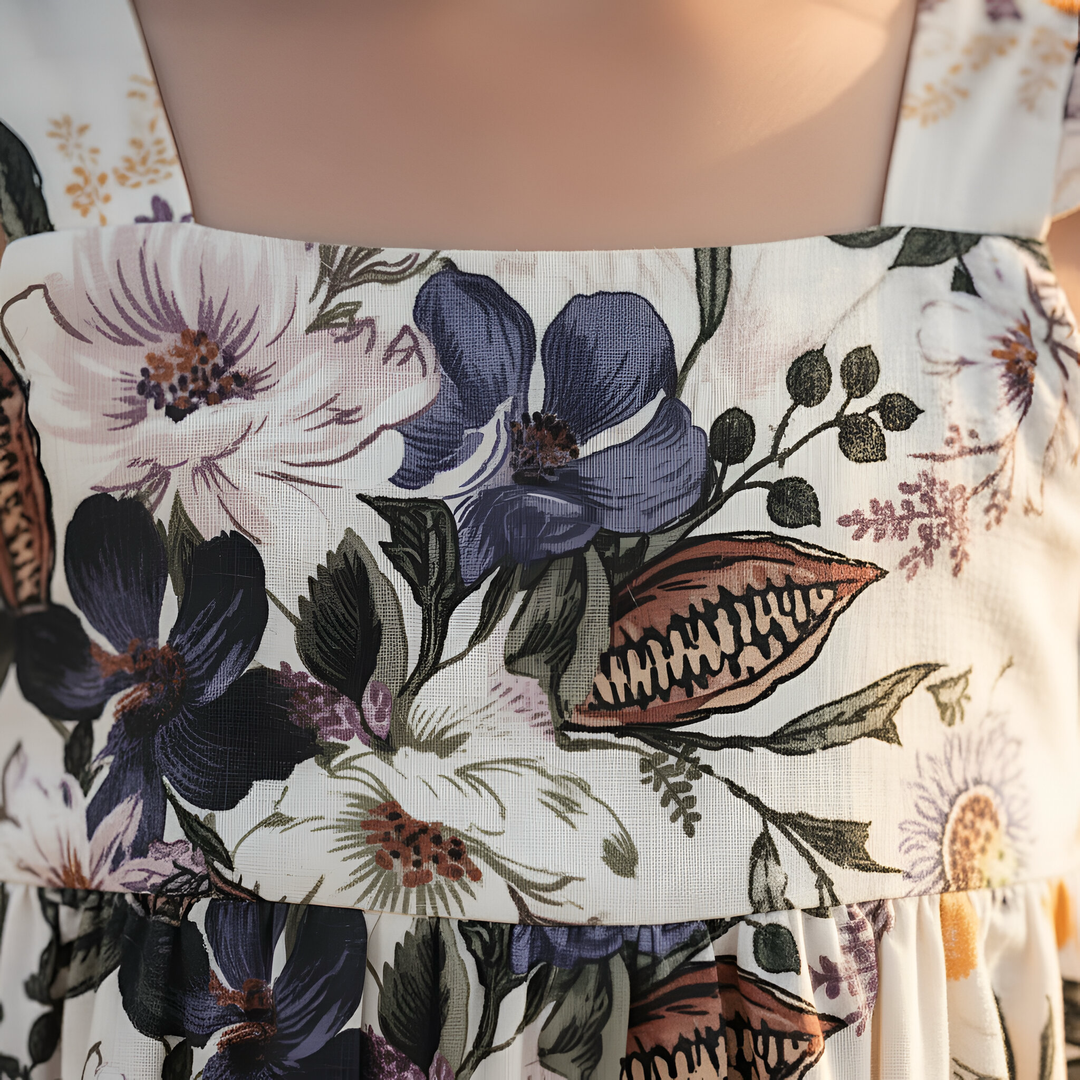 Girls Maxi Dress - Native Floral