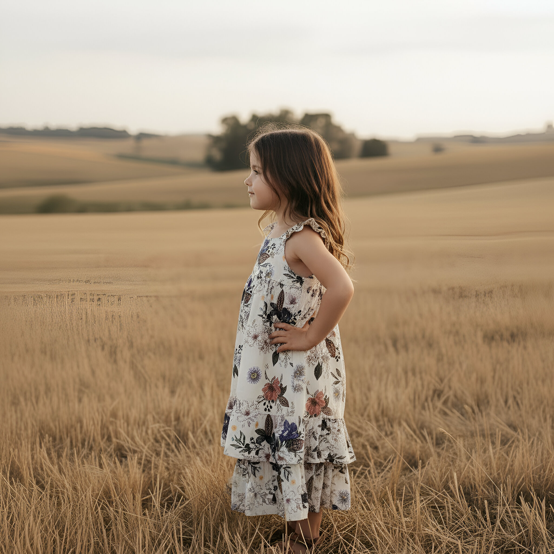 Girls Maxi Dress - Native Floral