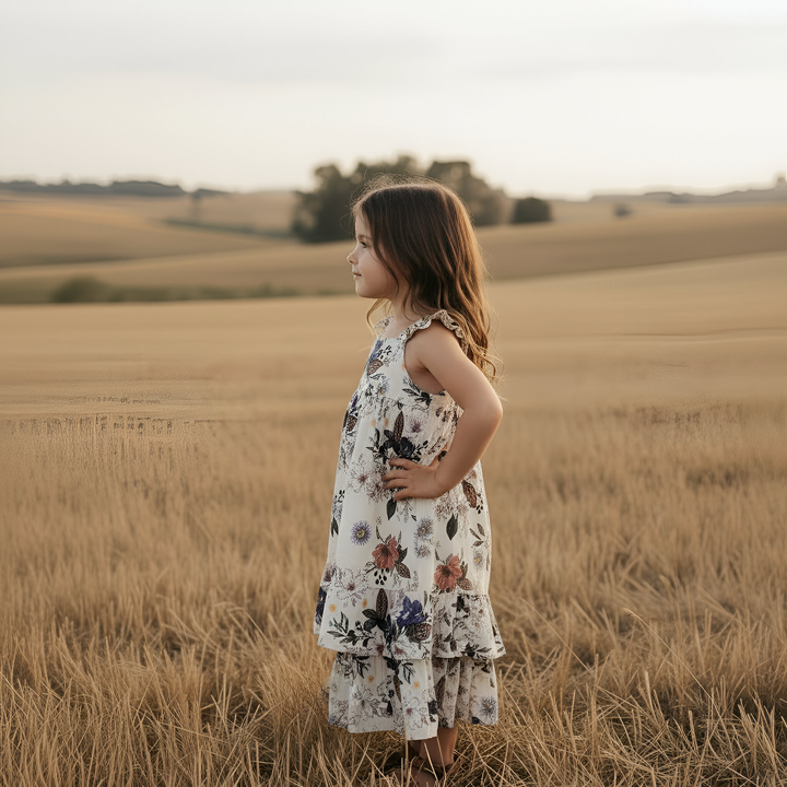 Girls Maxi Dress - Native Floral