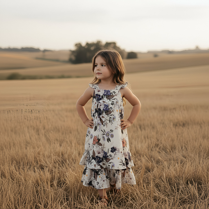 Girls Maxi Dress - Native Floral