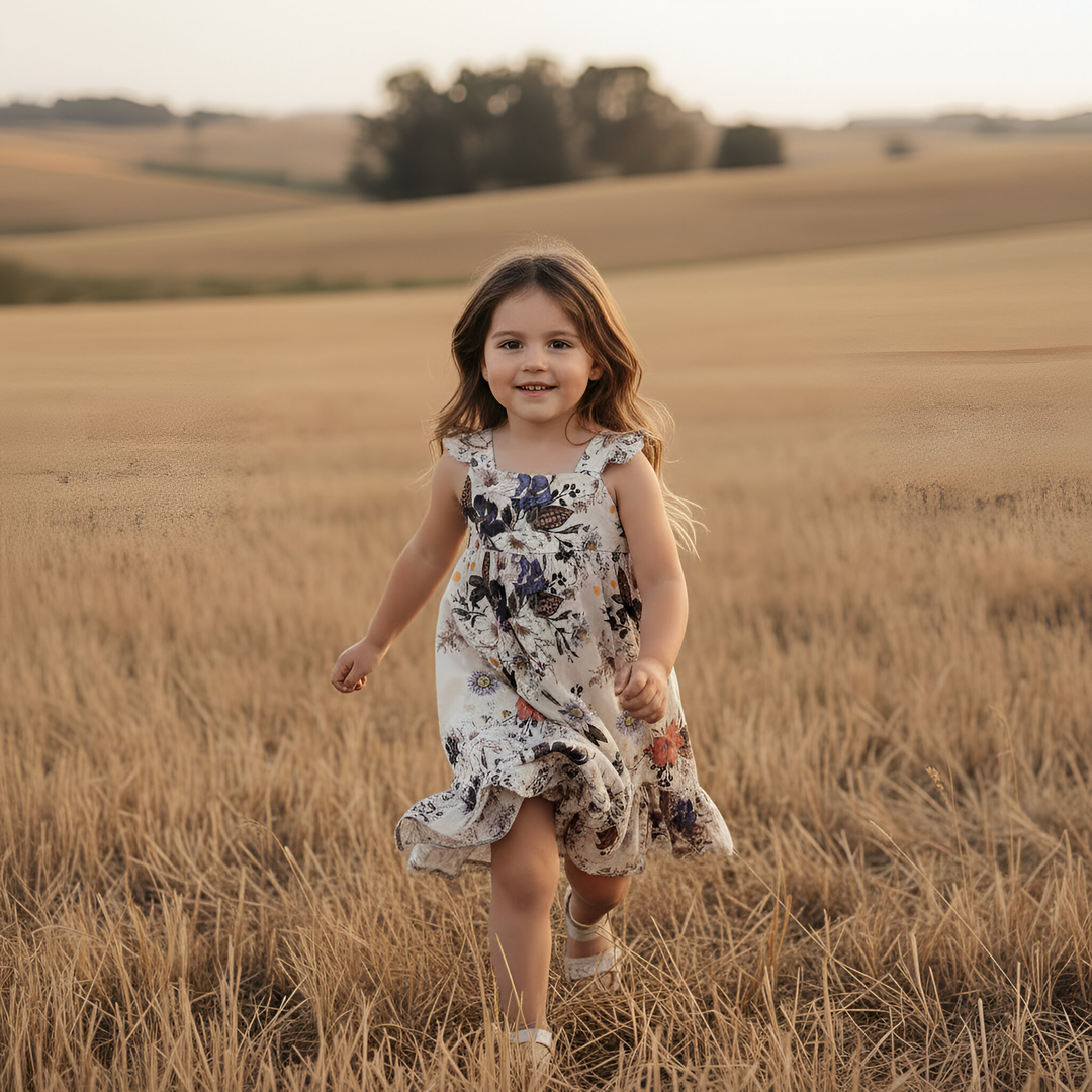 Girls Maxi Dress - Native Floral
