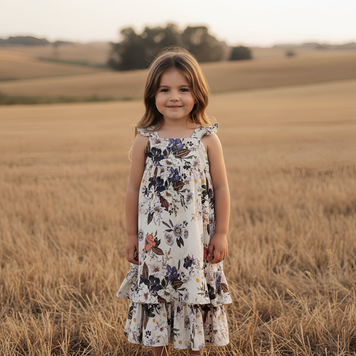 Girls Maxi Dress - Native Floral