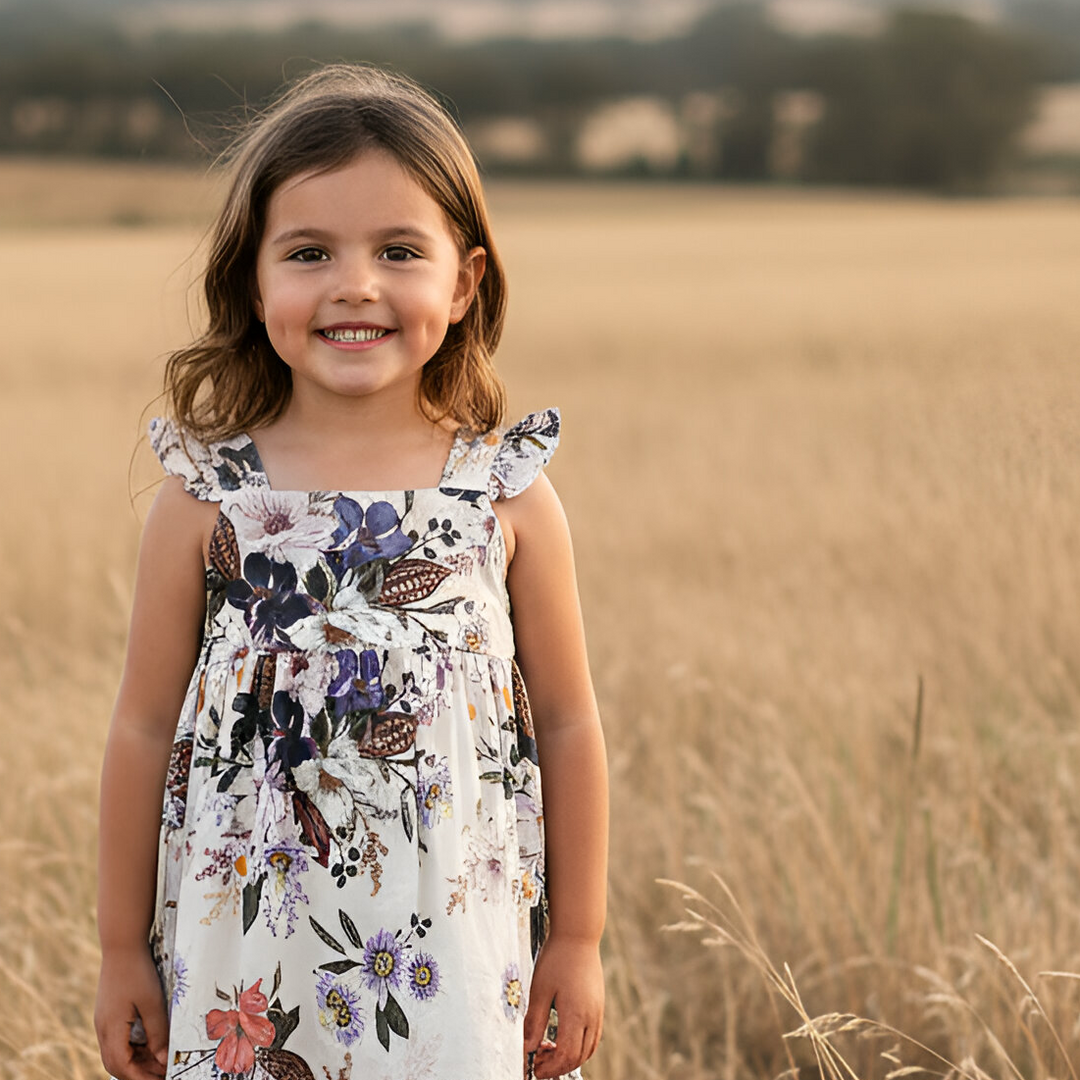 Girls Maxi Dress - Native Floral