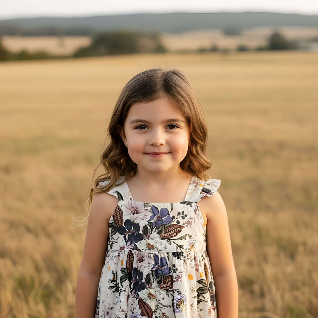 Girls Maxi Dress - Native Floral