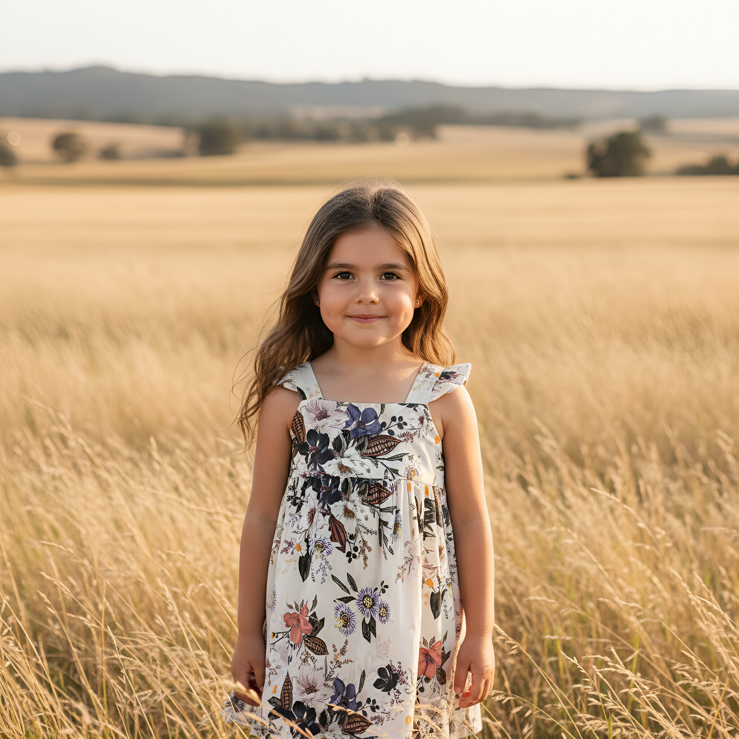 Girls Maxi Dress - Native Floral