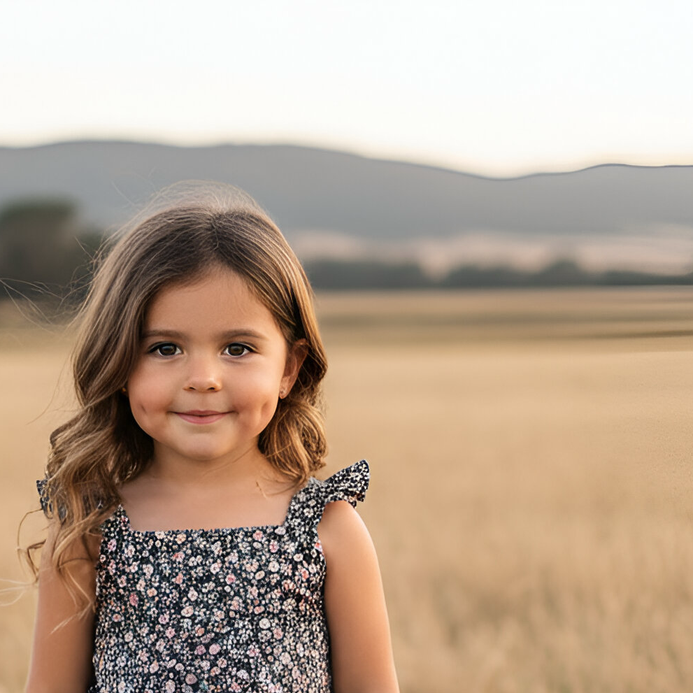 Girls Esme Top - Vintage Posy