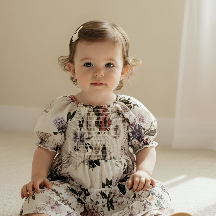 Baby Girls Daisy Dress -  Native Floral