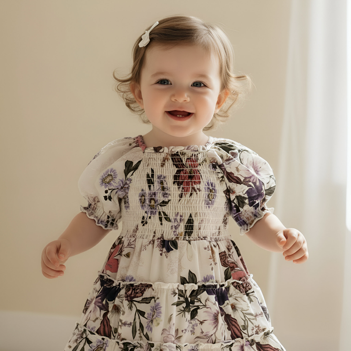 Baby Girls Daisy Dress -  Native Floral
