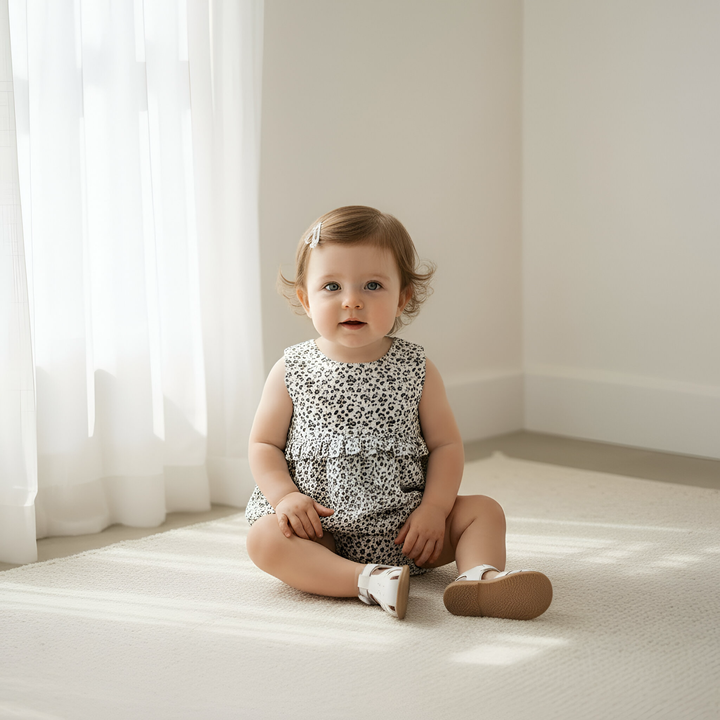 Baby Girls Nora Playsuit - Navy Daisy