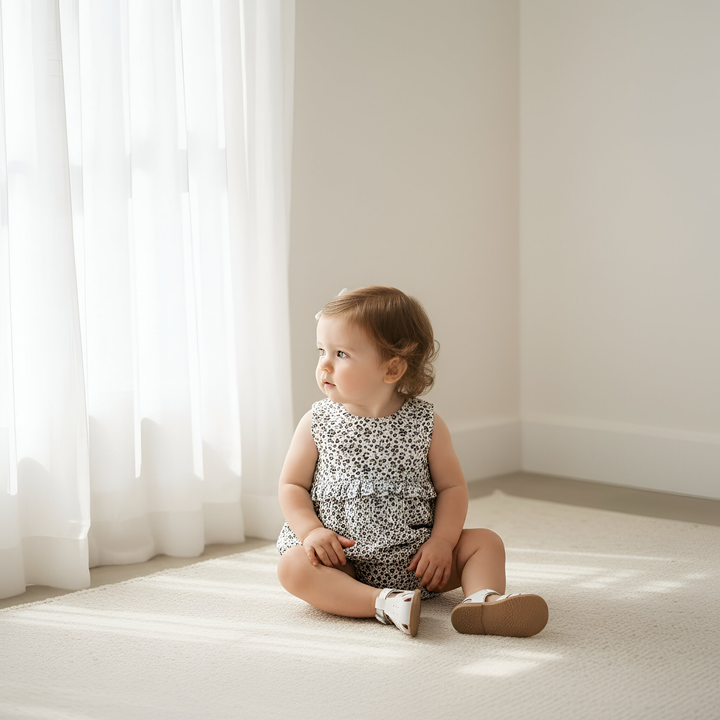Baby Girls Nora Playsuit - Navy Daisy