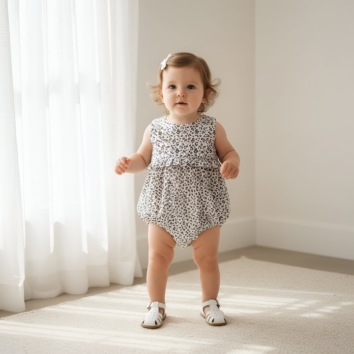 Baby Girls Nora Playsuit - Navy Daisy