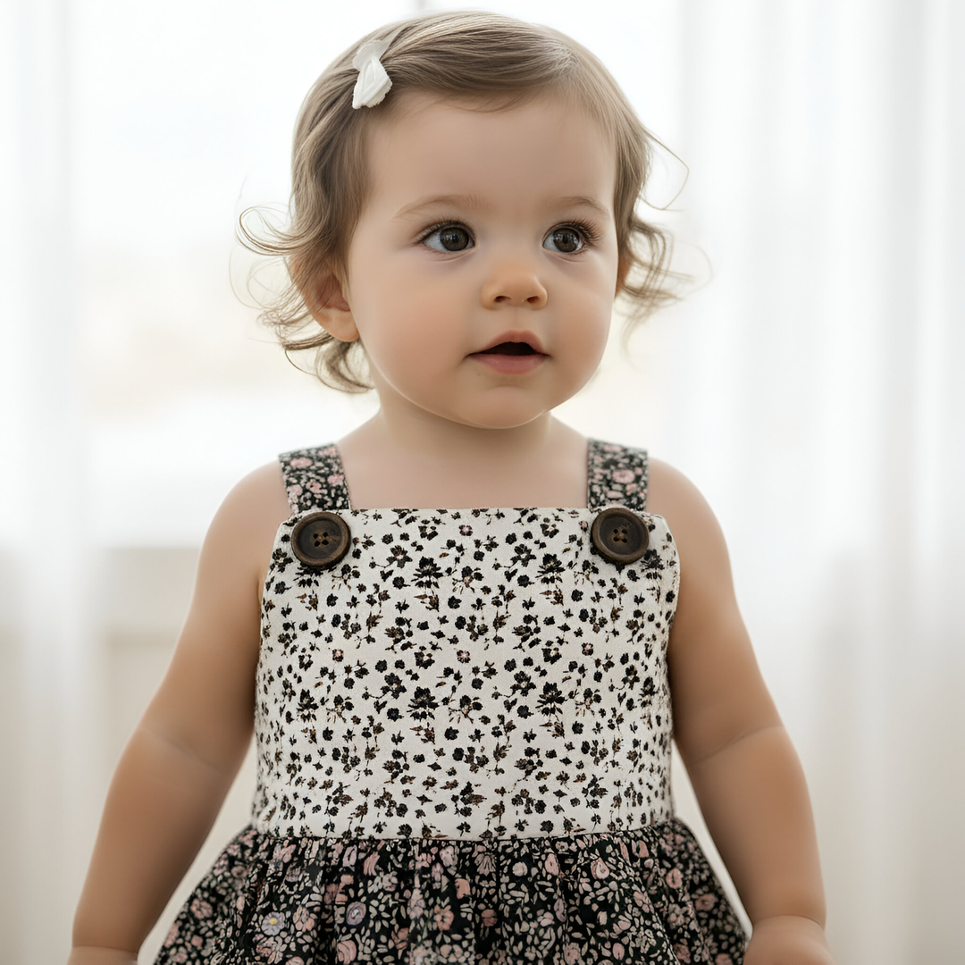Baby Girls Frilly Playsuit - Meadow Florals