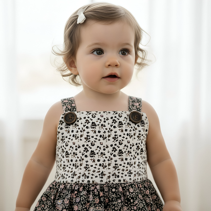 Baby Girls Frilly Playsuit - Meadow Florals
