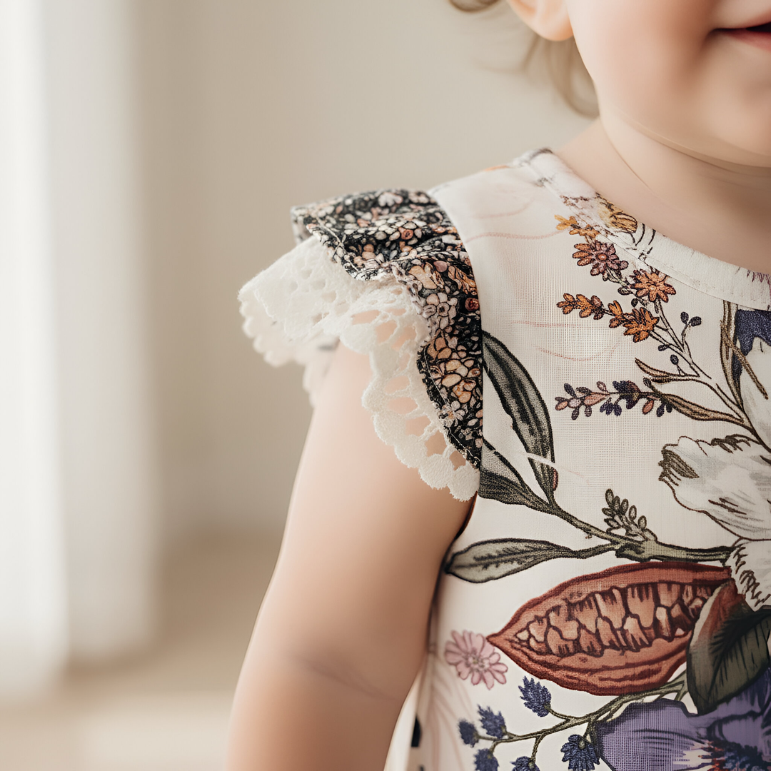 Baby Girls Knit Romper - Native Floral