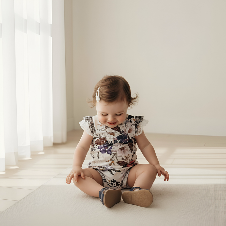 Baby Girls Knit Romper - Native Floral