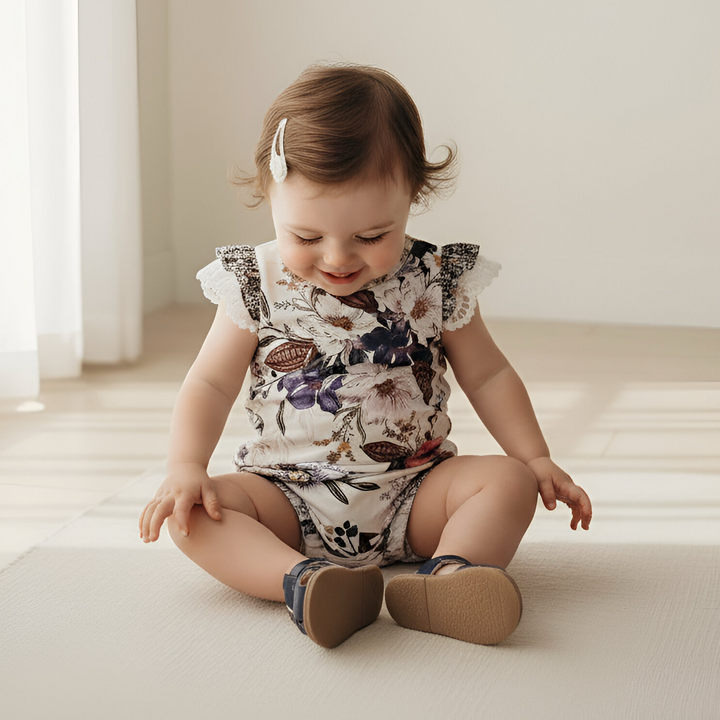 Baby Girls Knit Romper - Native Floral