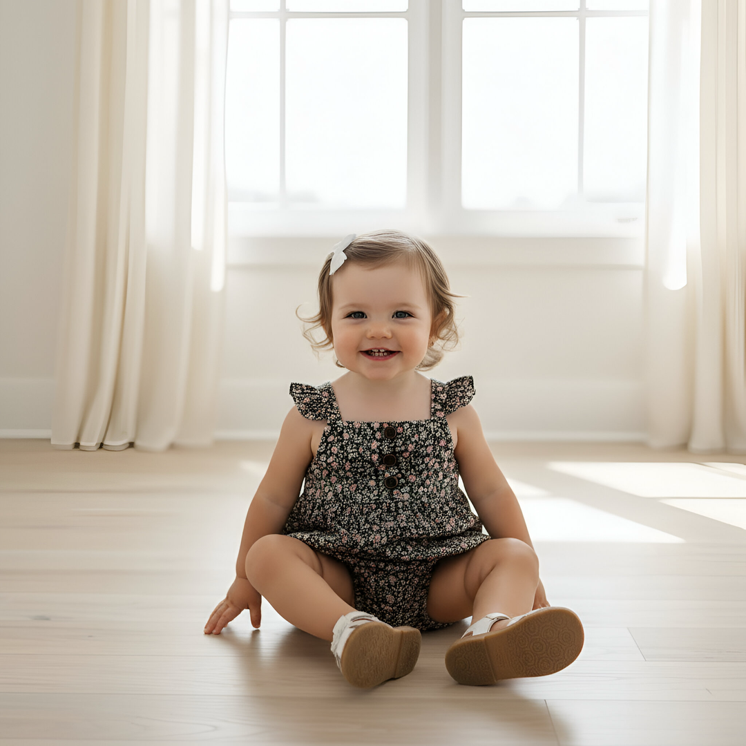 Baby Girls Freya Playsuit - Vintage Posy