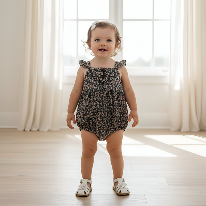 Baby Girls Freya Playsuit - Vintage Posy