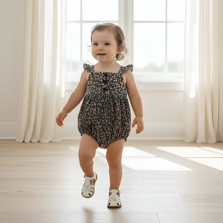 Baby Girls Freya Playsuit - Vintage Posy