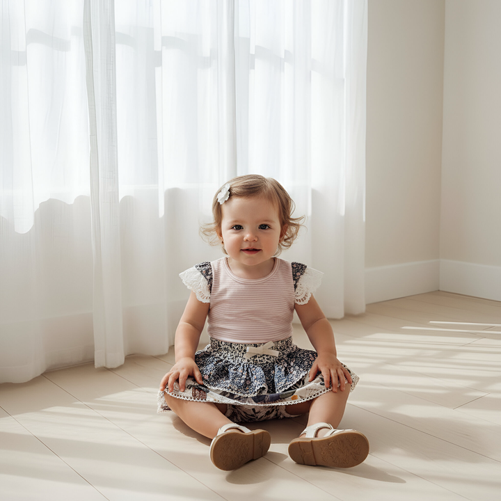 Baby Girls Frilly Pilcher Skirt - Meadow Florals