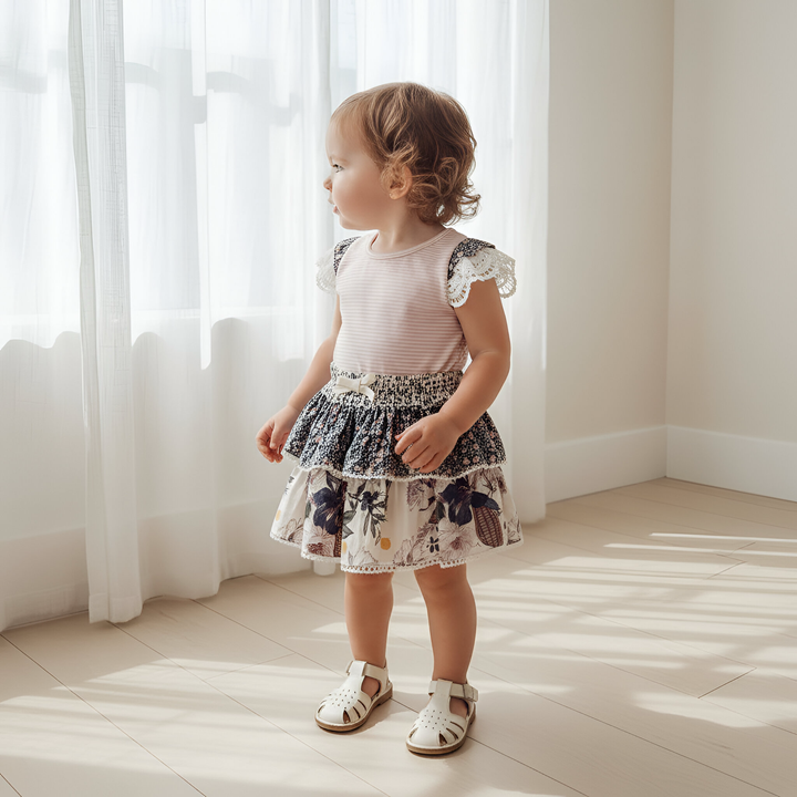 Baby Girls Frilly Pilcher Skirt - Meadow Florals