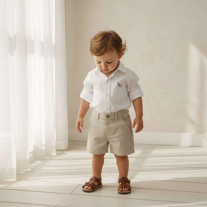 Baby Boys Chino Shorts - Stone 26