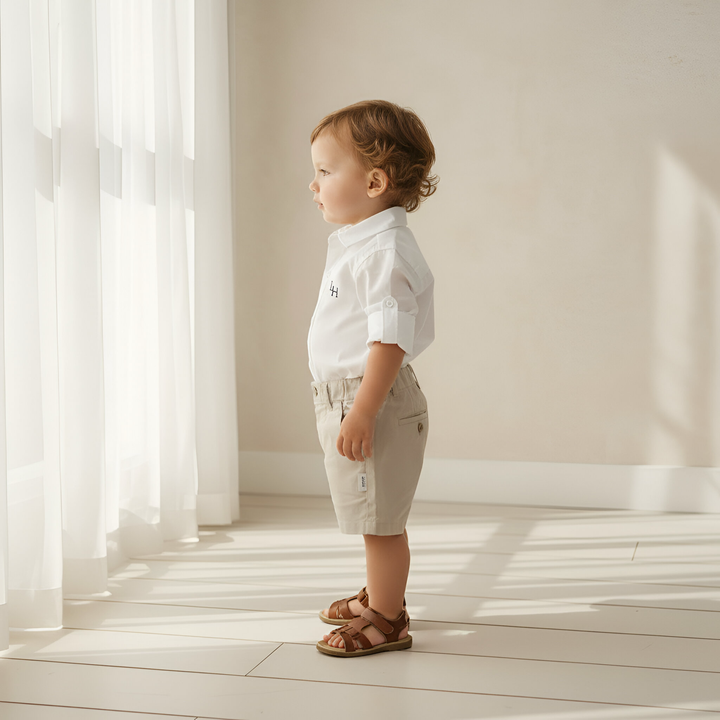 Baby Boys Chino Shorts - Stone 26
