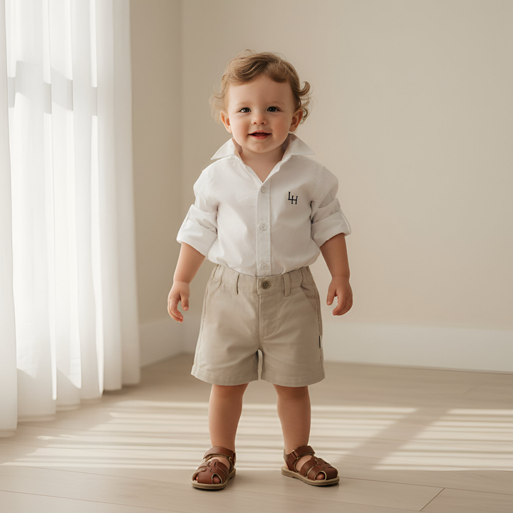 Baby Boys Chino Shorts - Stone 26