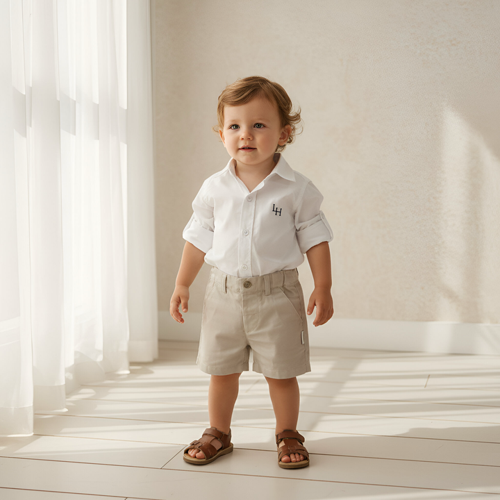 Baby Boys Chino Shorts - Stone 26