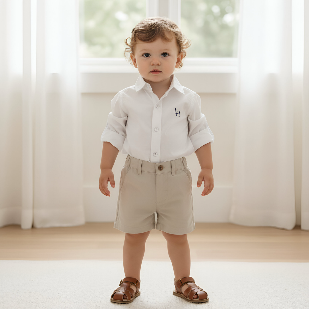 Baby Boys Chino Shorts - Stone 26