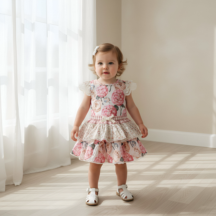 Baby Girls Frilly Pilcher Skirt - Pretty Blossom