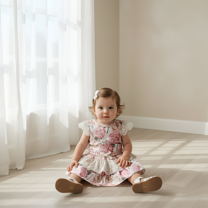 Baby Girls Frilly Pilcher Skirt - Pretty Blossom