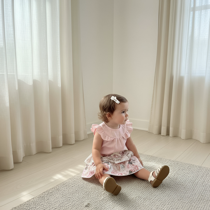 Baby Girls Frilly Pilcher Skirt - Pretty Blossom