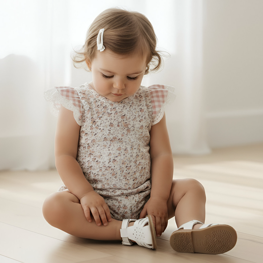 Baby Girls Knit Romper -  Petite Floral