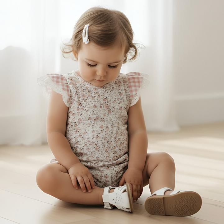 Baby Girls Knit Romper -  Petite Floral