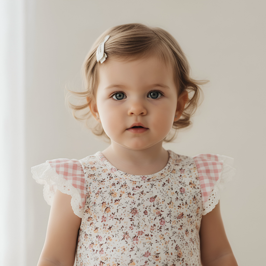 Baby Girls Knit Romper -  Petite Floral