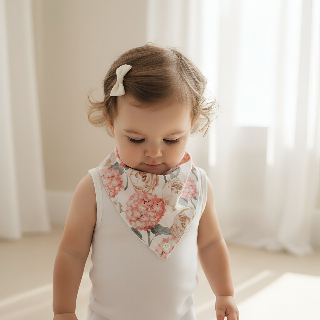 Baby Girls Dribble Bib - Pink Blossom