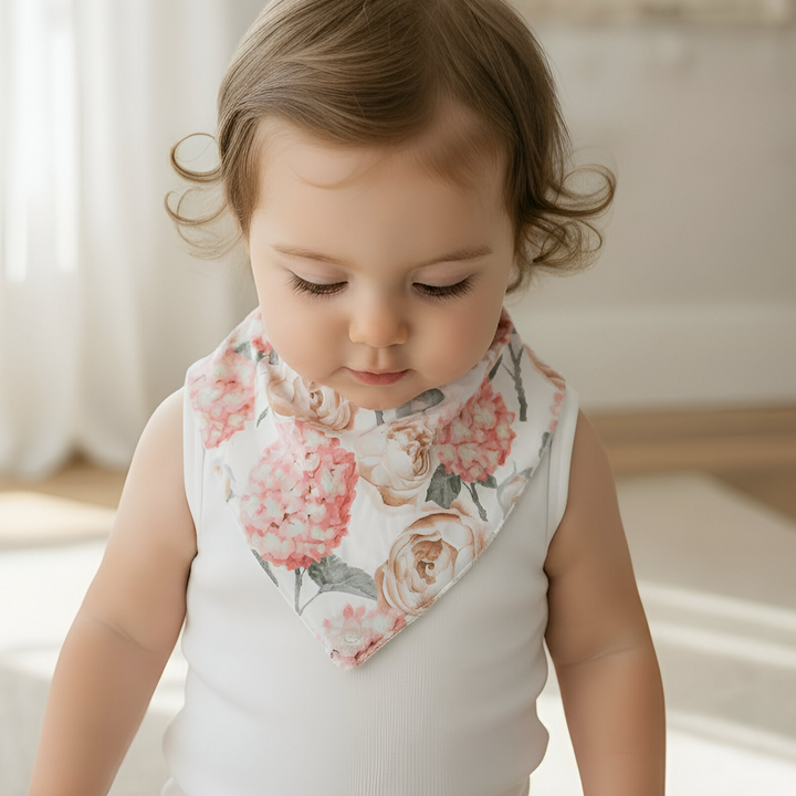 Baby Girls Dribble Bib - Pink Blossom