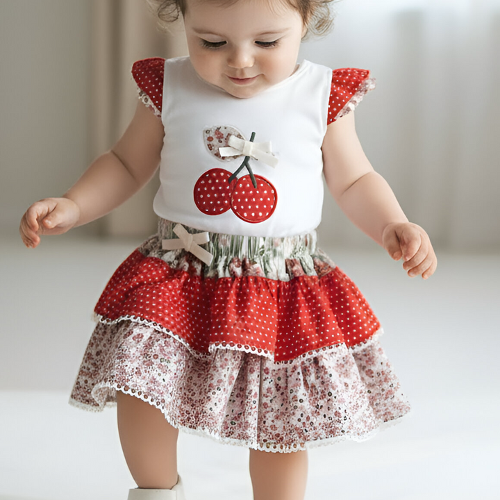 Baby Girls Frilly Pilcher Skirt - Festive Floral 26