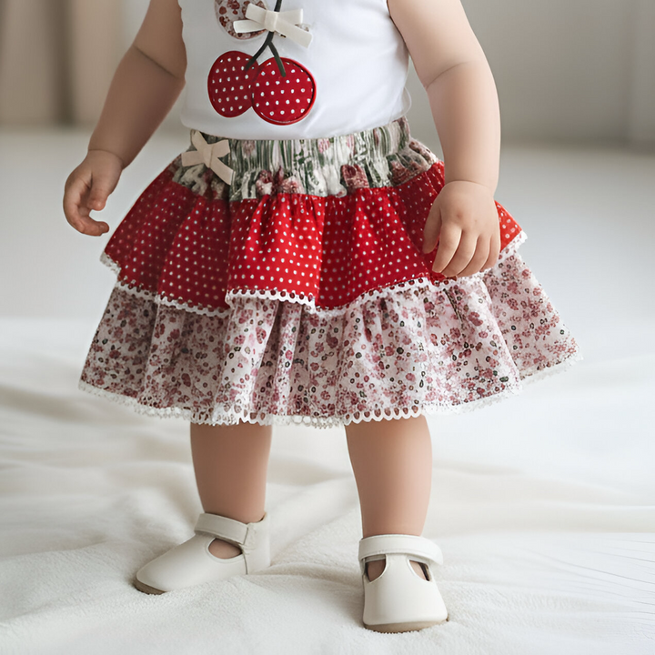 Baby Girls Frilly Pilcher Skirt - Festive Floral 26