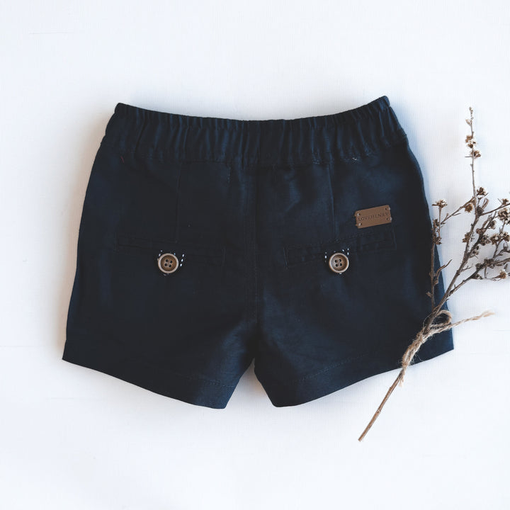 Baby Boys Sonny Short - Navy Linen