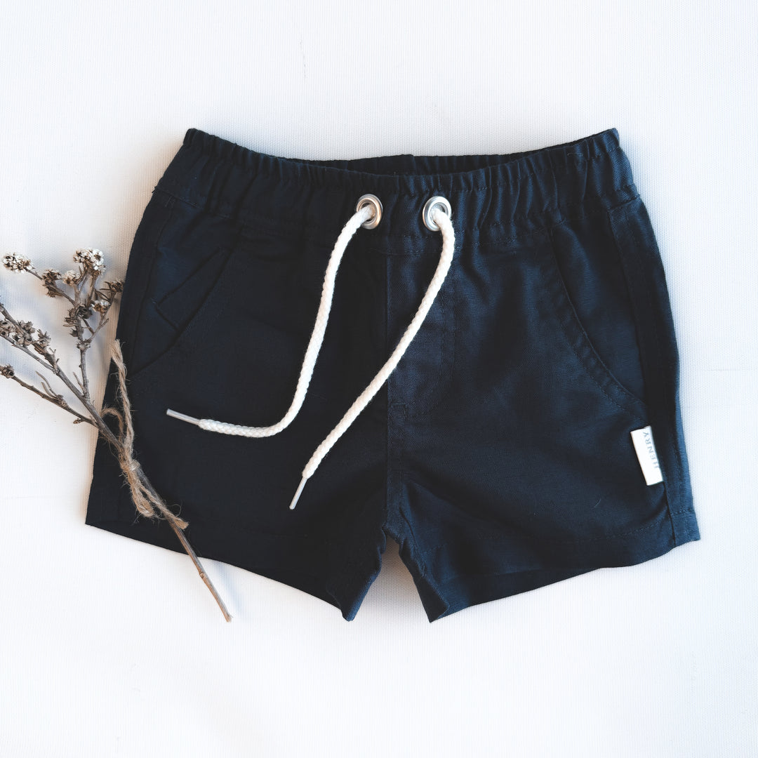 Baby Boys Sonny Short - Navy Linen