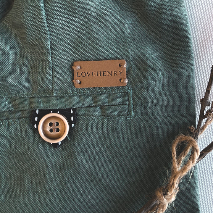 Baby Boys Sonny Short - Green Linen