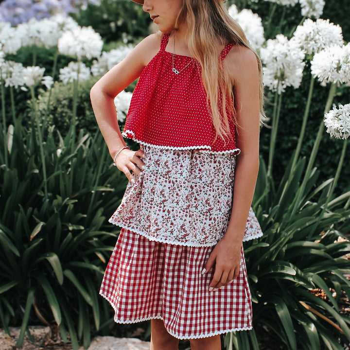 Girls Sadie Dress -  Festive Floral